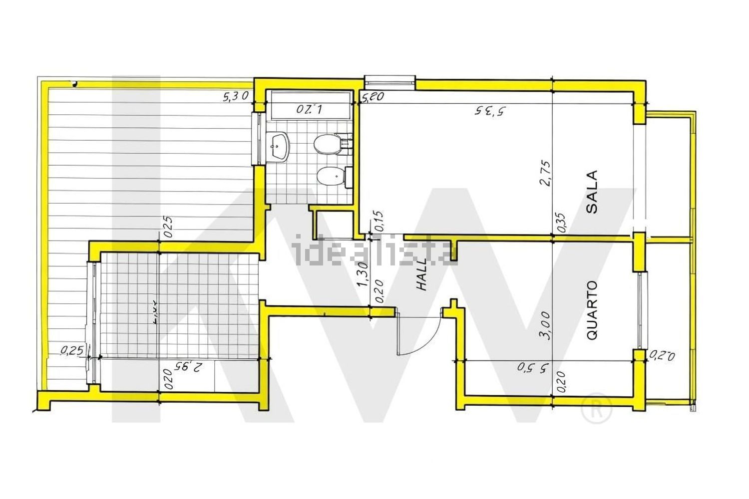 公寓 t1出售在Santa Iria de Azoia - São João da Talha - Bobadela - 平面图
