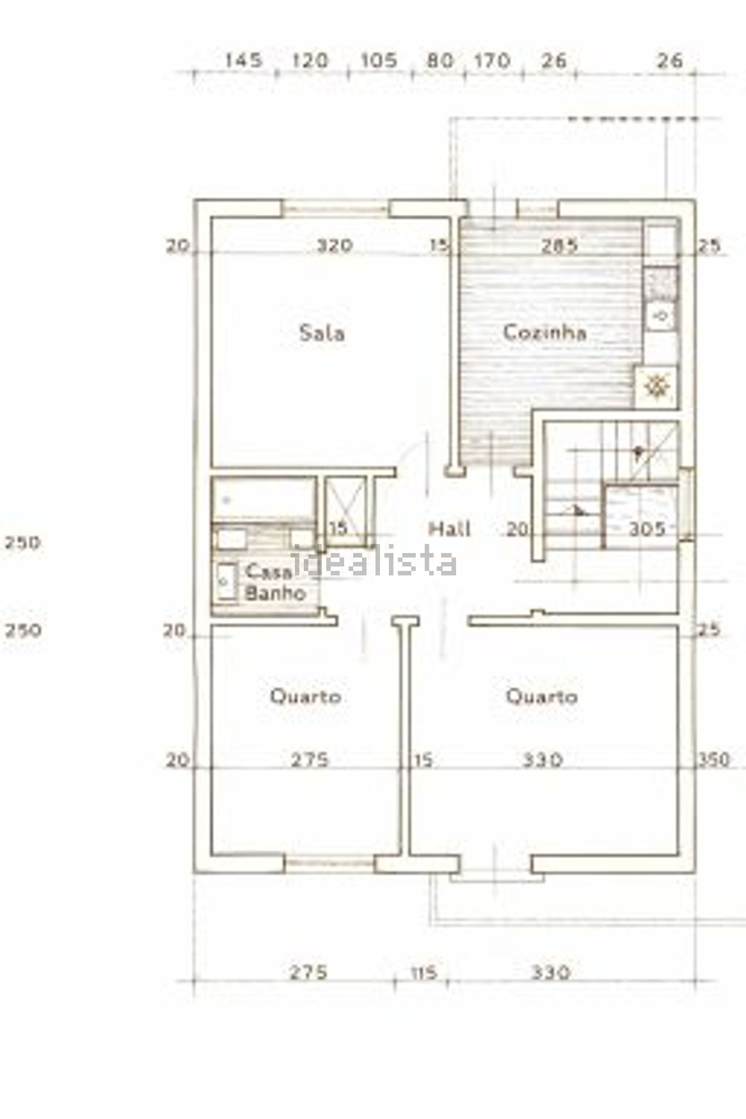 公寓 t2出售在Rua Gil Vicente, 35 - 平面图