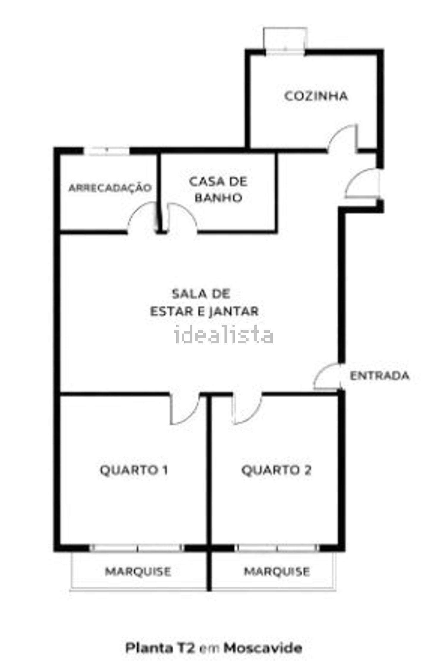 公寓 t2出售在Rua Francisco Marques Beato - 平面图