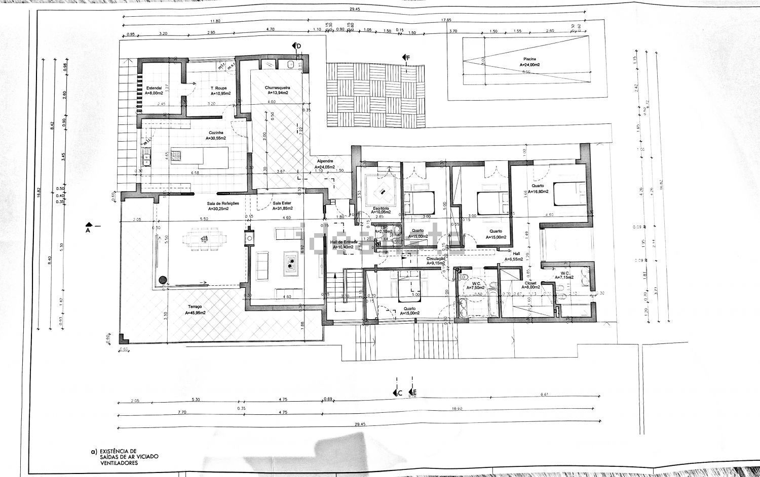 小楼房或独栋别墅出售在Rua da Mandinga, 20 - 平面图