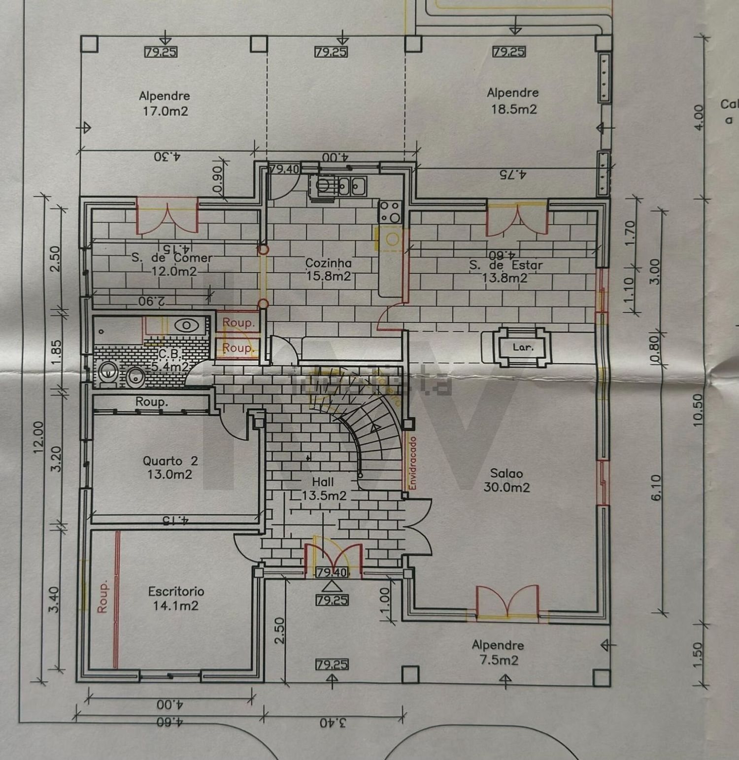 小楼房或别墅出售在Rua Natália Correia - 平面图