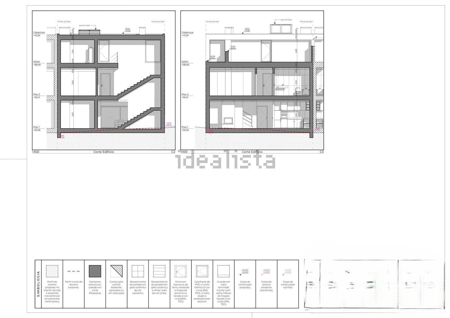双拼别墅出售在Rua 11 de Março s/n - 平面图