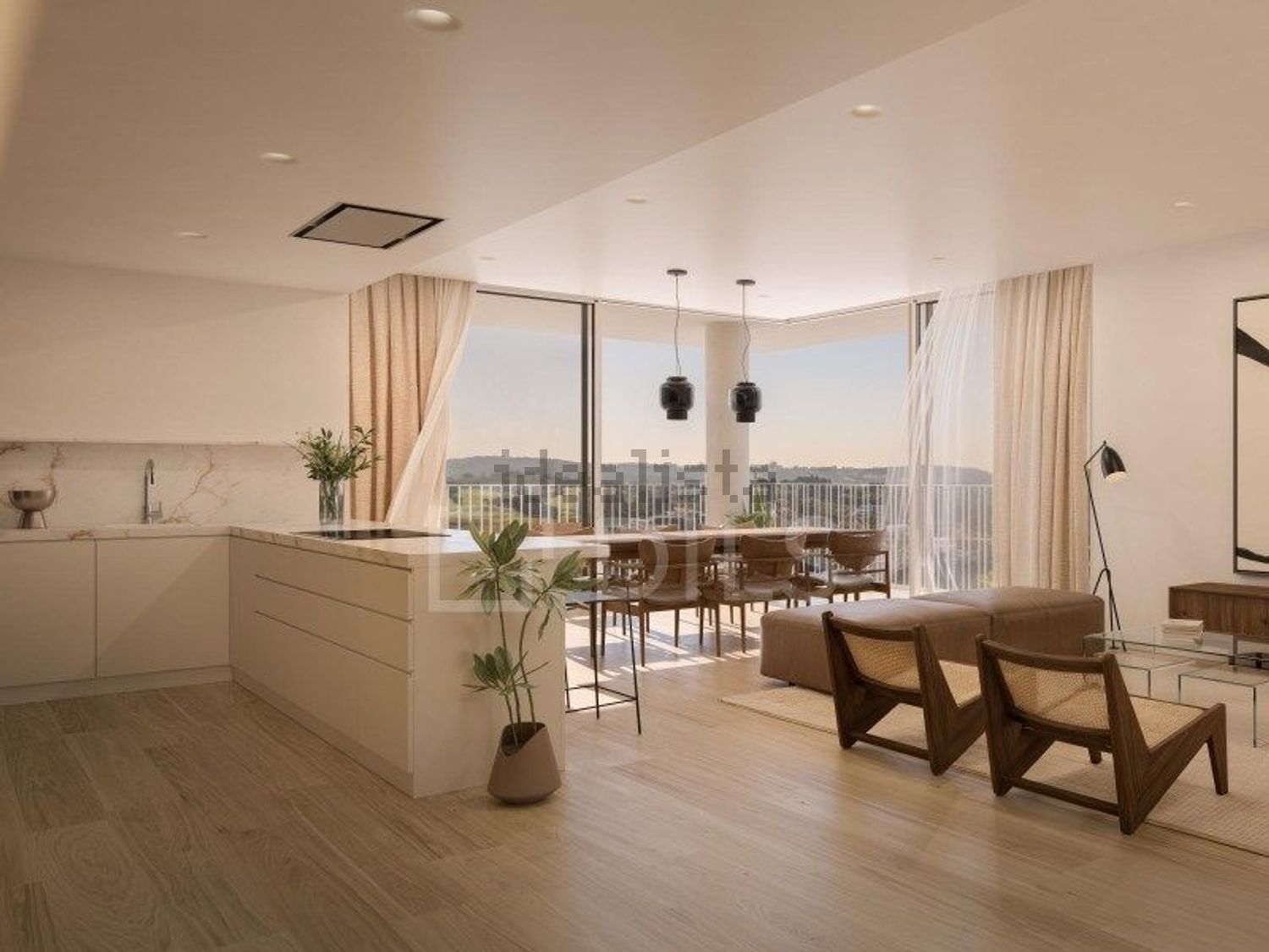 公寓 t1出售在Belas Clube Campo - 客厅