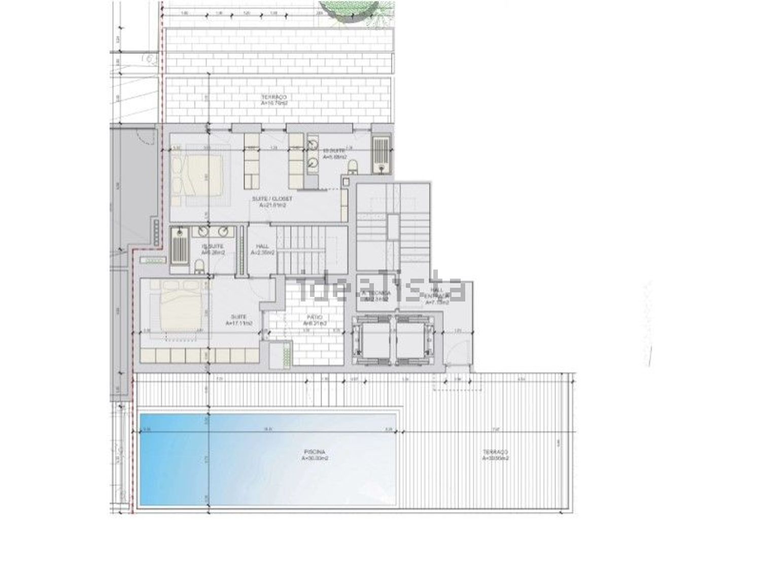 公寓 t4出售在Centro - 平面图