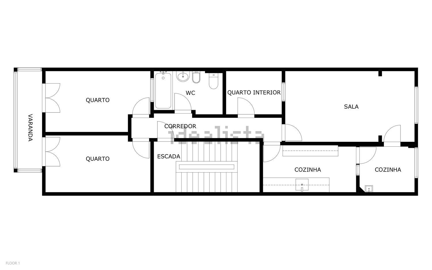 公寓 t3出售在Pendão - 平面图