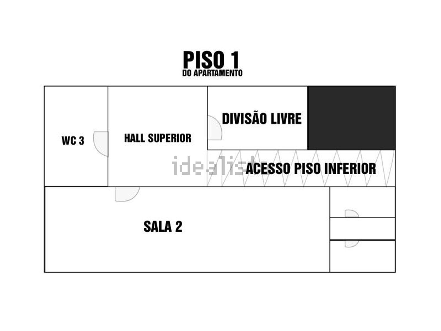 公寓 t3出售在Rua Doutor César Raúl da Costa Andrade - 平面图