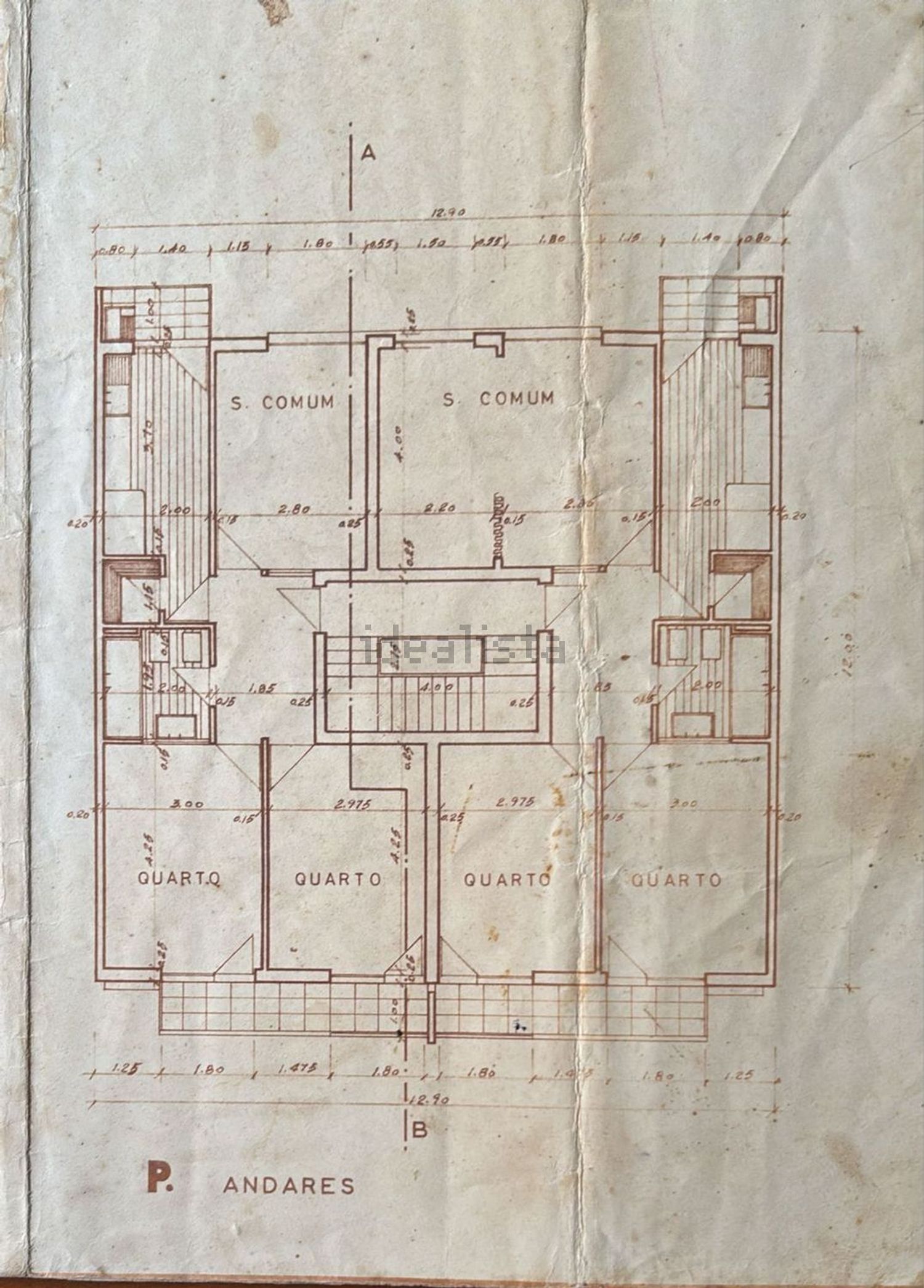 出租公寓 t3在Rua Doutor Aquiles Machado - 平面图