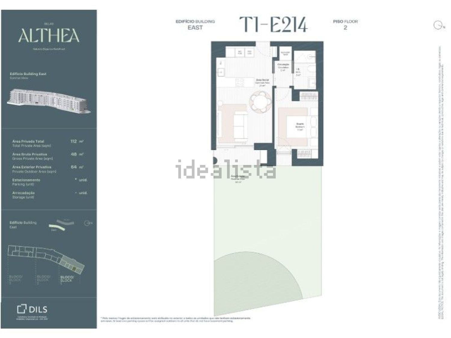 公寓 t1出售在Belas Clube Campo - 平面图