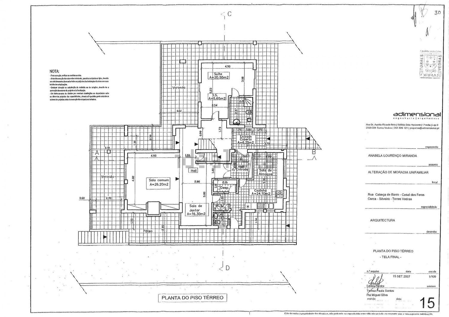小楼房或独栋别墅出售在Rua Pinhal da Senhora - 平面图