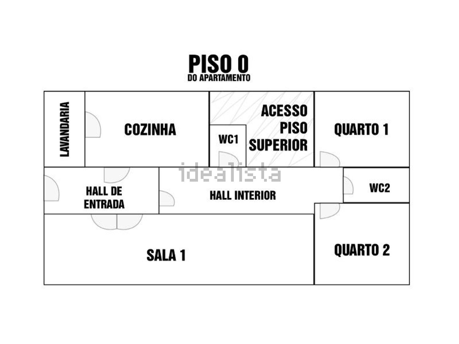 公寓 t3出售在Rua Doutor César Raúl da Costa Andrade - 平面图