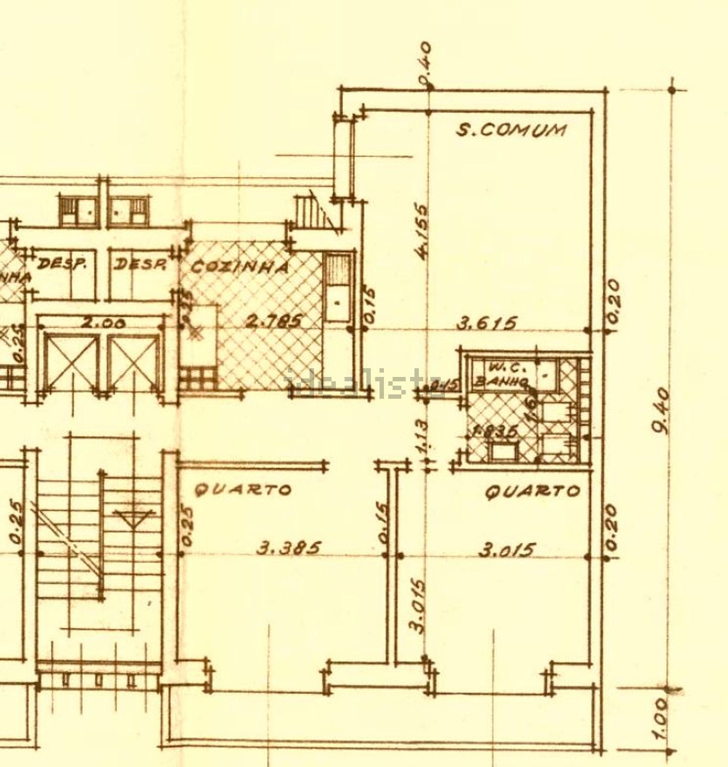 出租公寓 t2在Rua Jacinto Nunes, 8 - 平面图