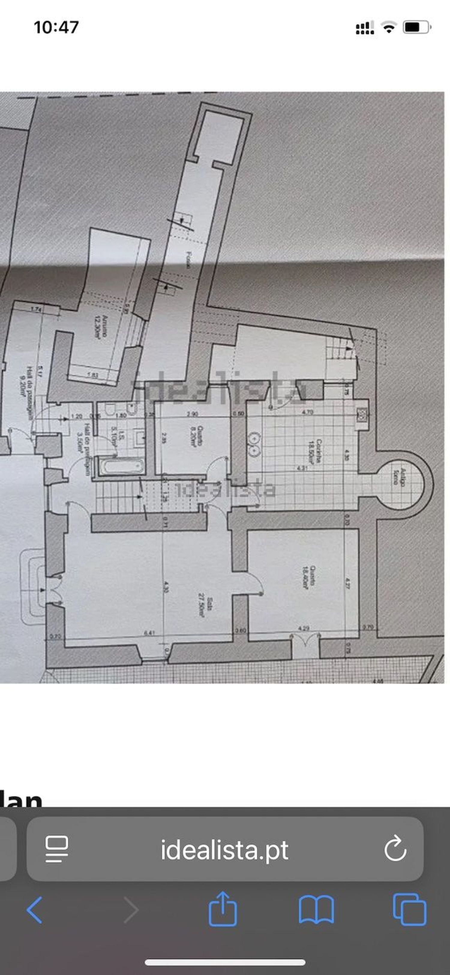 出租房间在Rua das Tecedeiras, 14 - 平面图