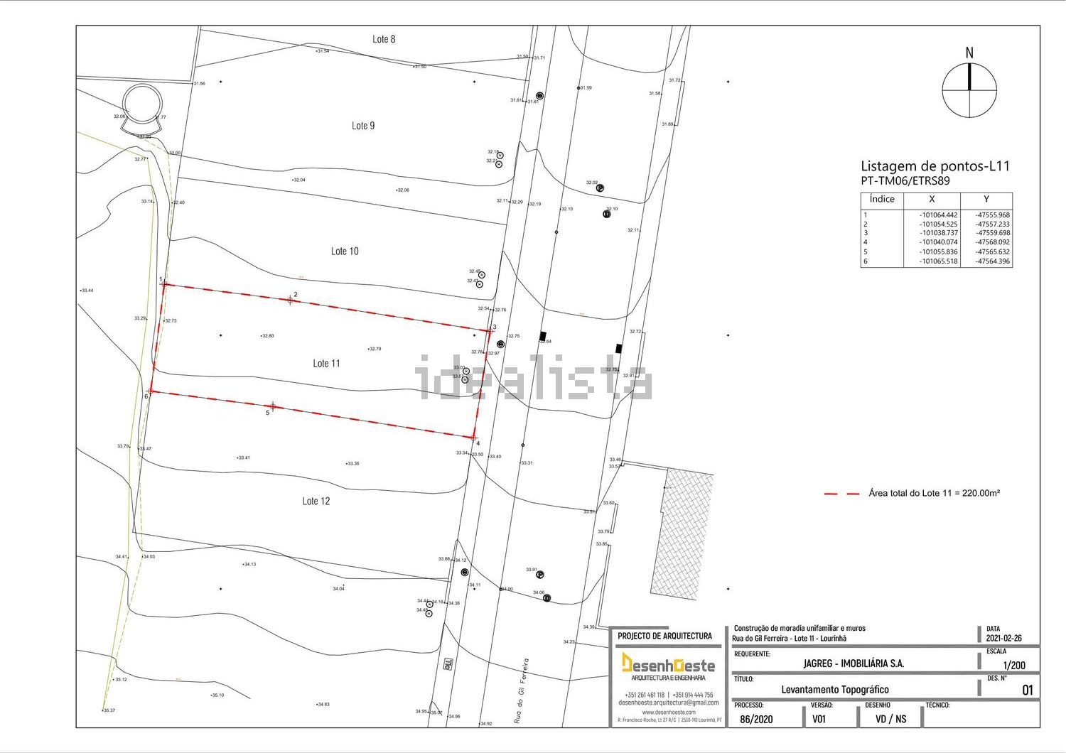 双拼别墅出售在Rua do Gil Ferreira 7 -, 12 - 平面图