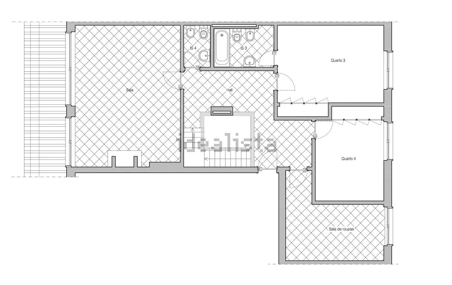 出租房间在Rua Afonso de Albuquerque, 141 - 平面图