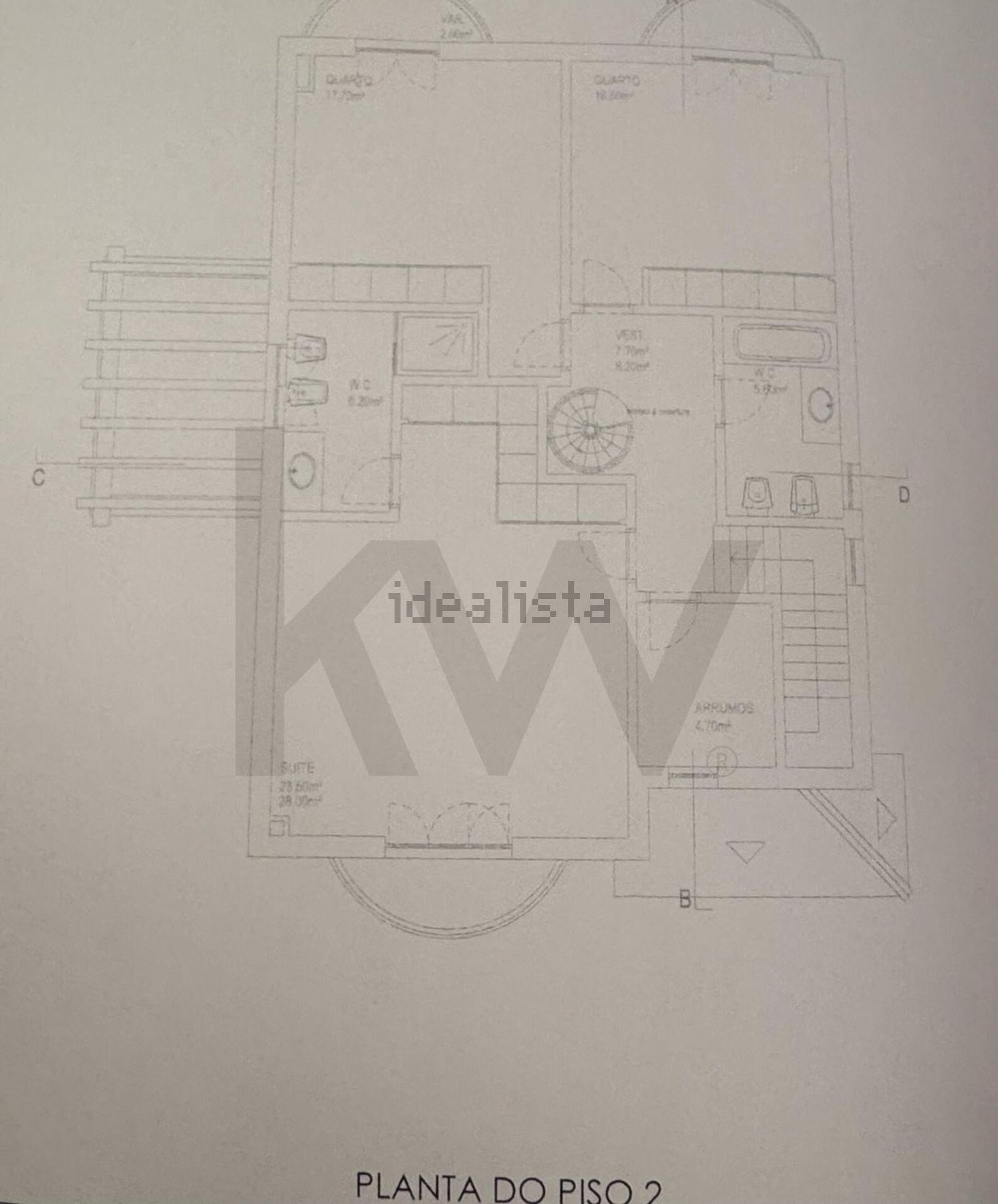 小楼房或别墅出售在Rua dos Eucaliptos s/n - 平面图