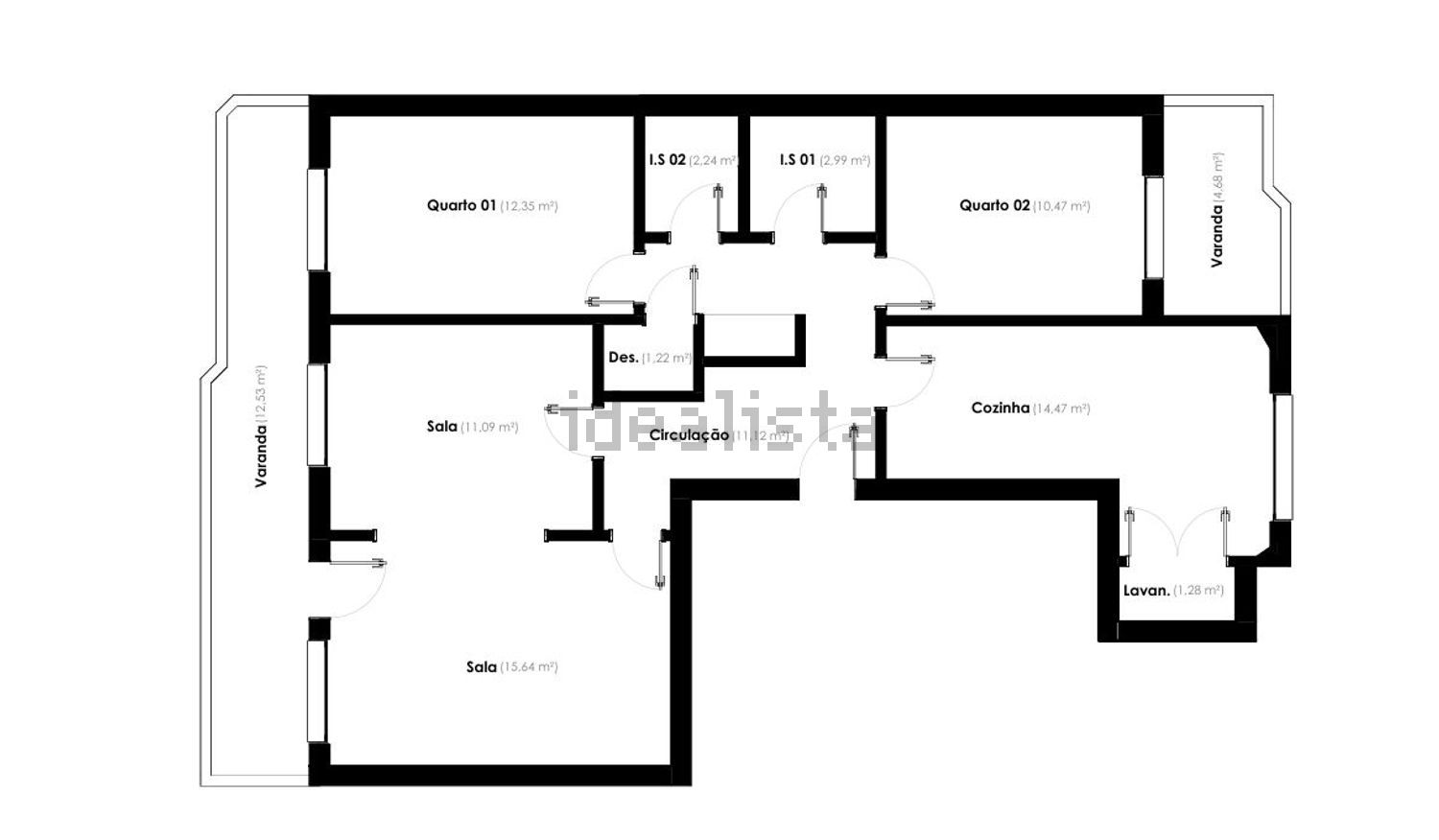 公寓 t3出售在Encosta do Sol - 平面图