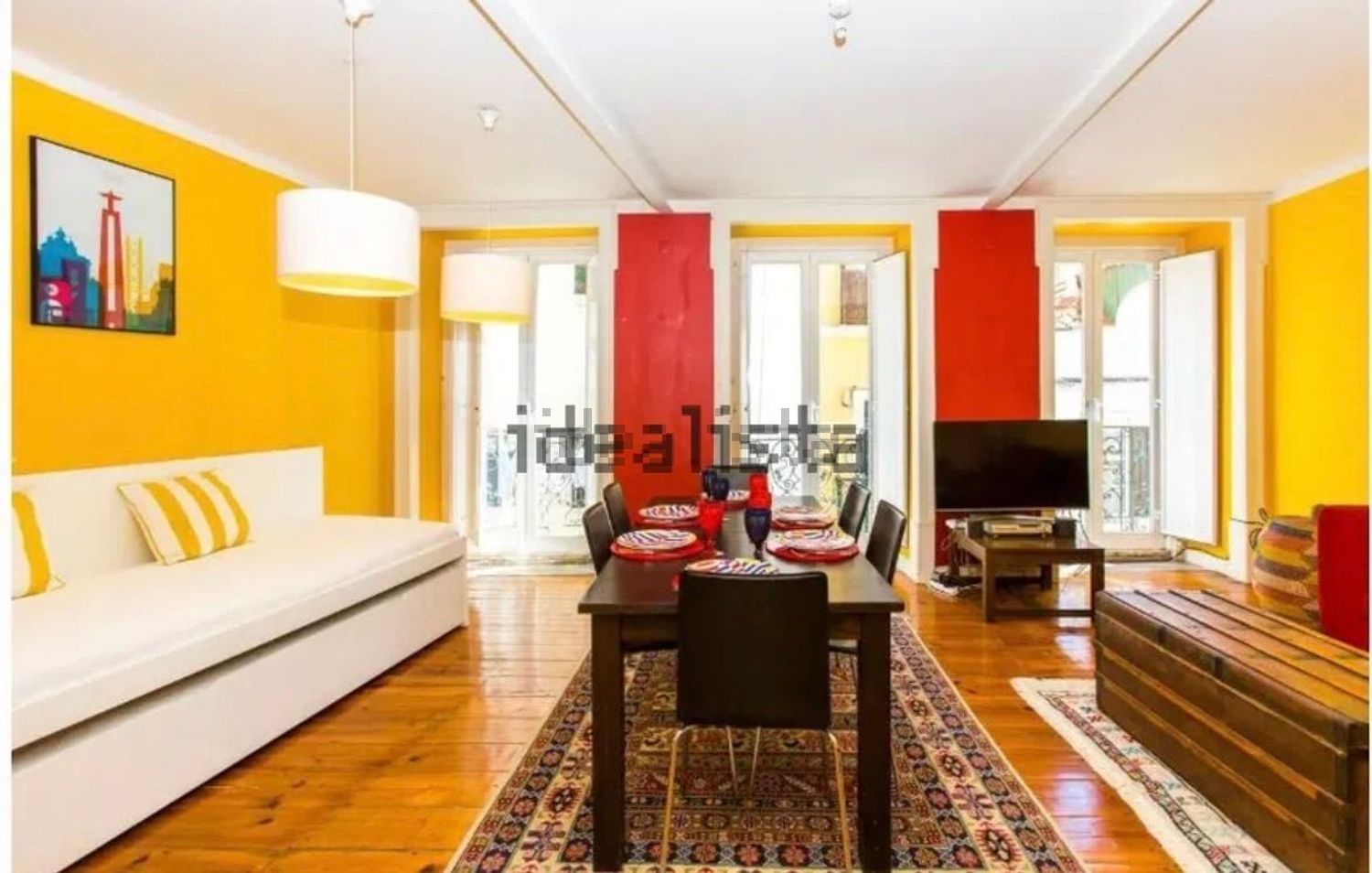 出租公寓 t1在Rua dos Ferreiros a Santa Catarina, 16 - 客厅