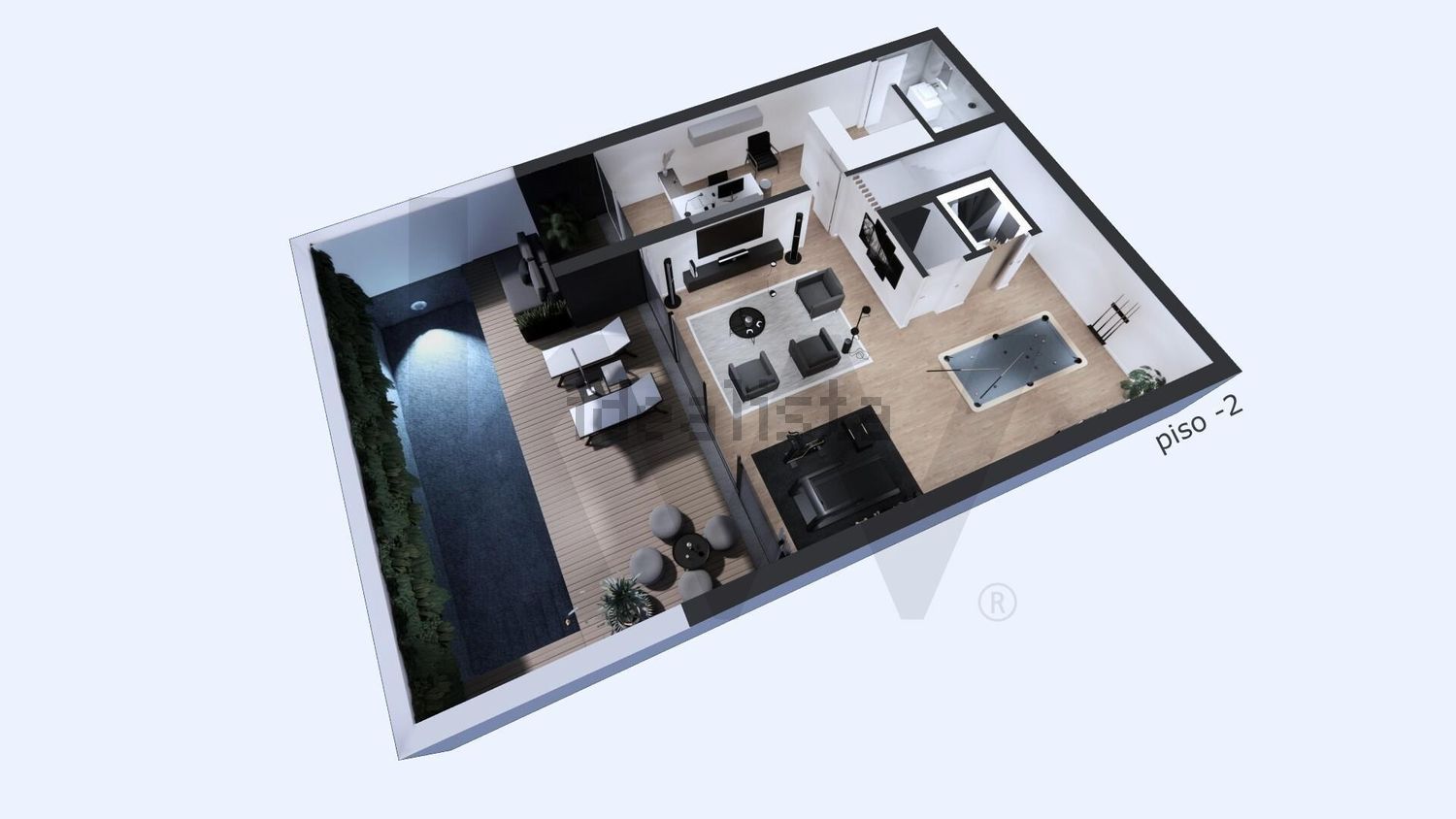 小楼房或别墅出售在Centro - 平面图