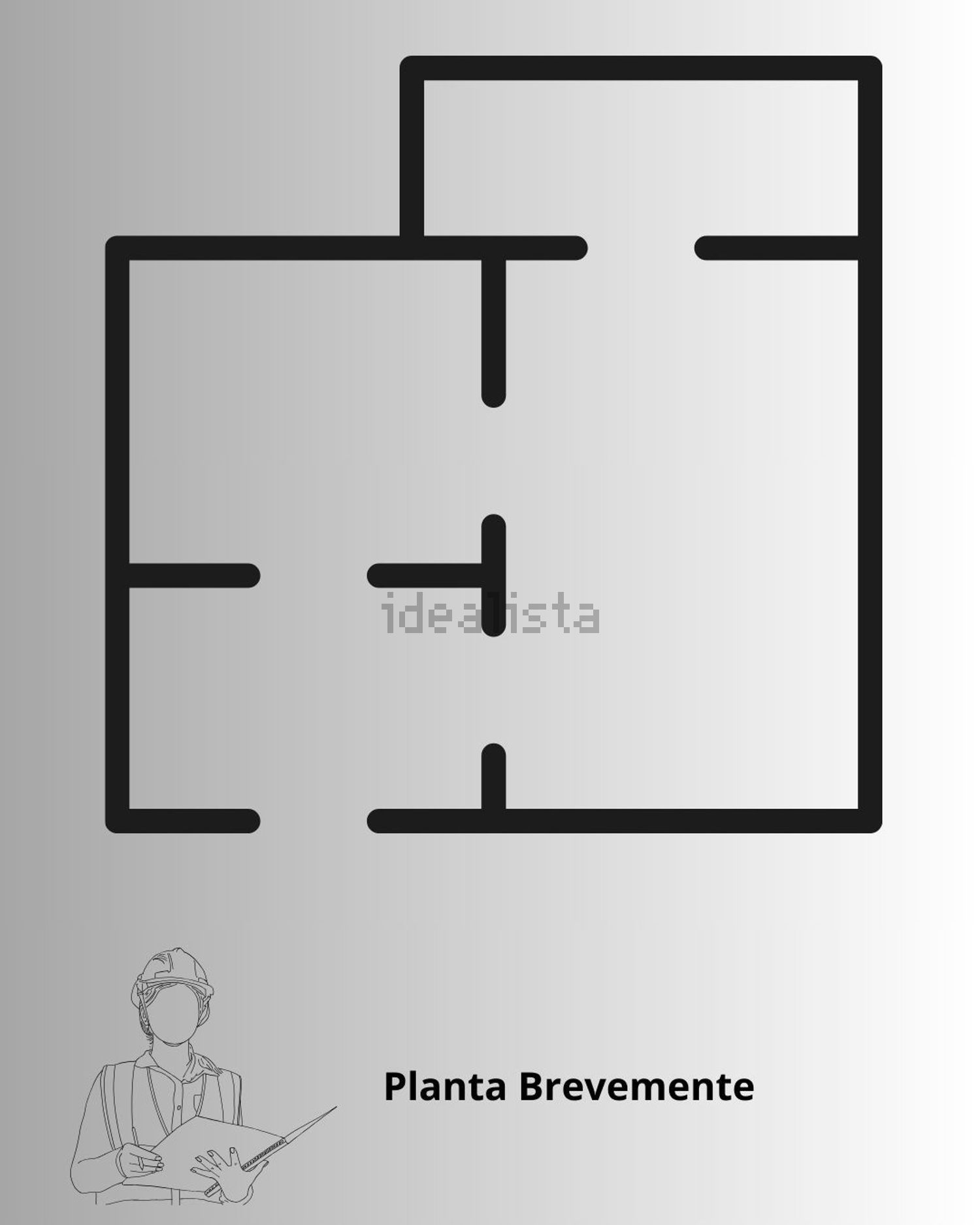 小楼房或独栋别墅出售在Rua Padre Cruz - 平面图