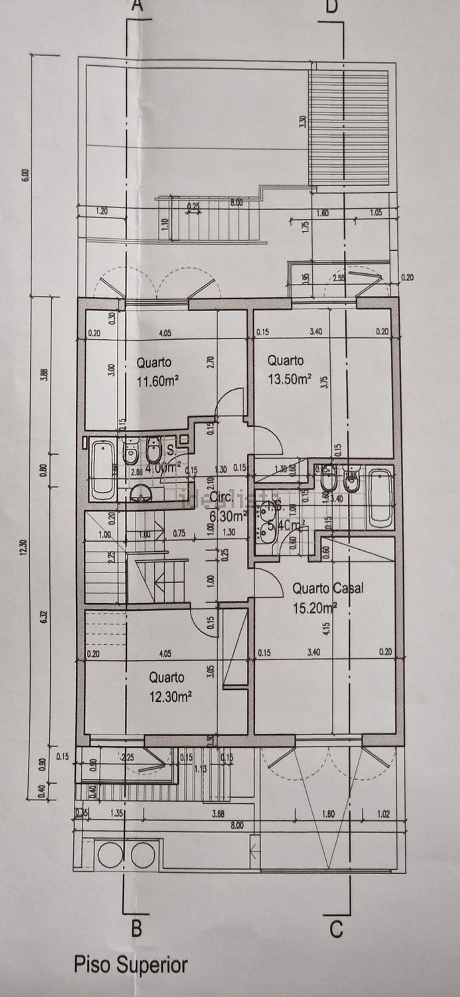 出租双拼别墅在Rua da Adega Cooperativa de Montijo, 194 - 平面图