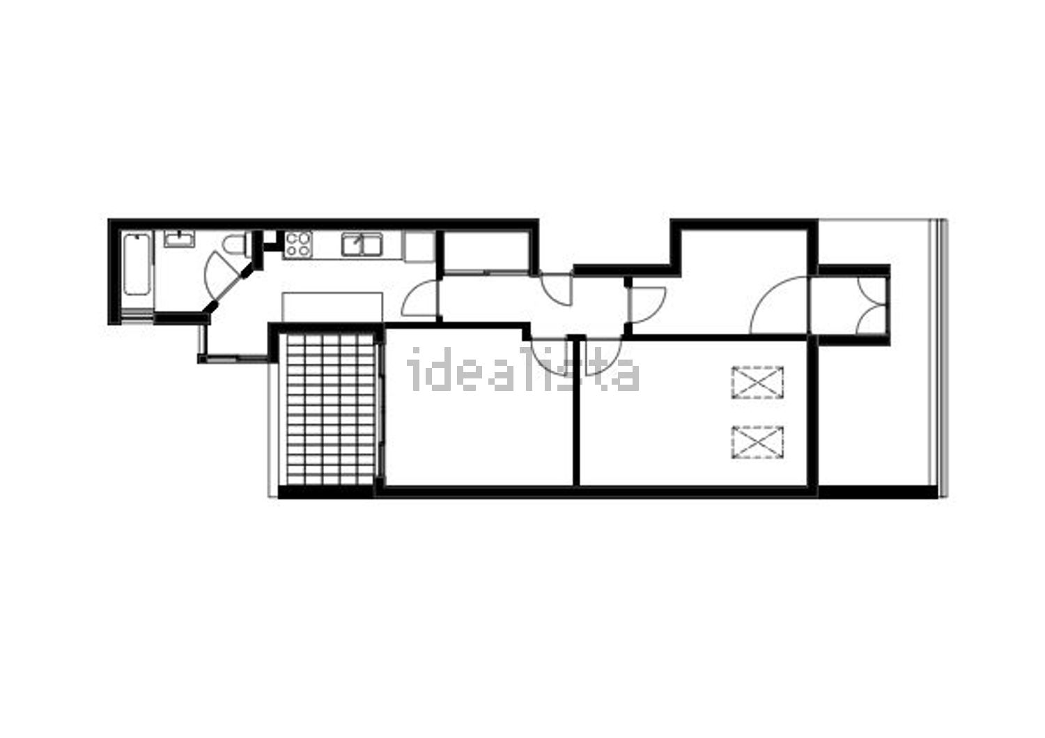 公寓 t1出售在Rua da Senhora do Monte - 平面图