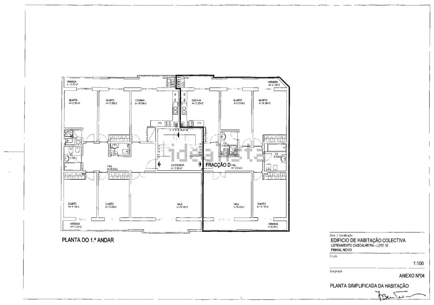 公寓 t3出售在Rua José Afonso - 平面图