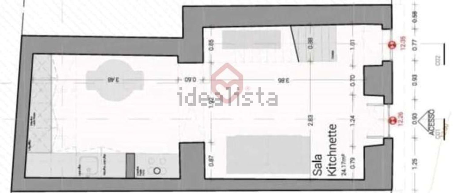 公寓 t1出售在Rua dos Almocreves - 平面图