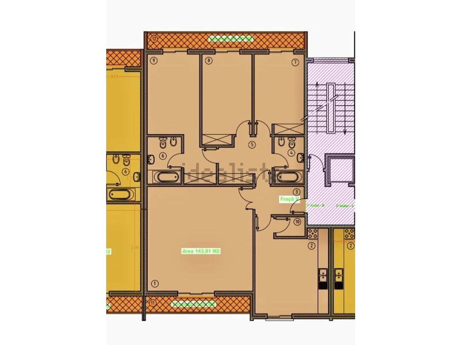 公寓 t3出售在Alcobaça e Vestiaria - 平面图