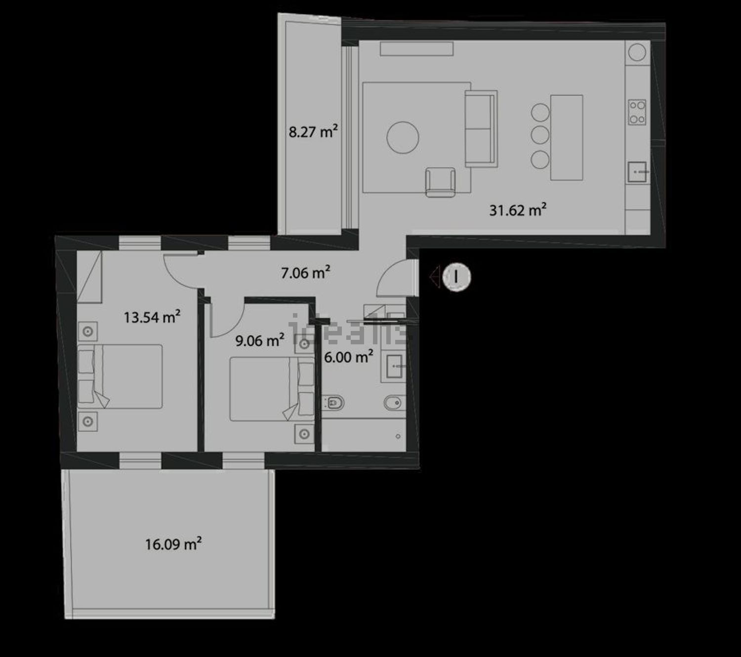 公寓 t2出售在Peniche - 平面图