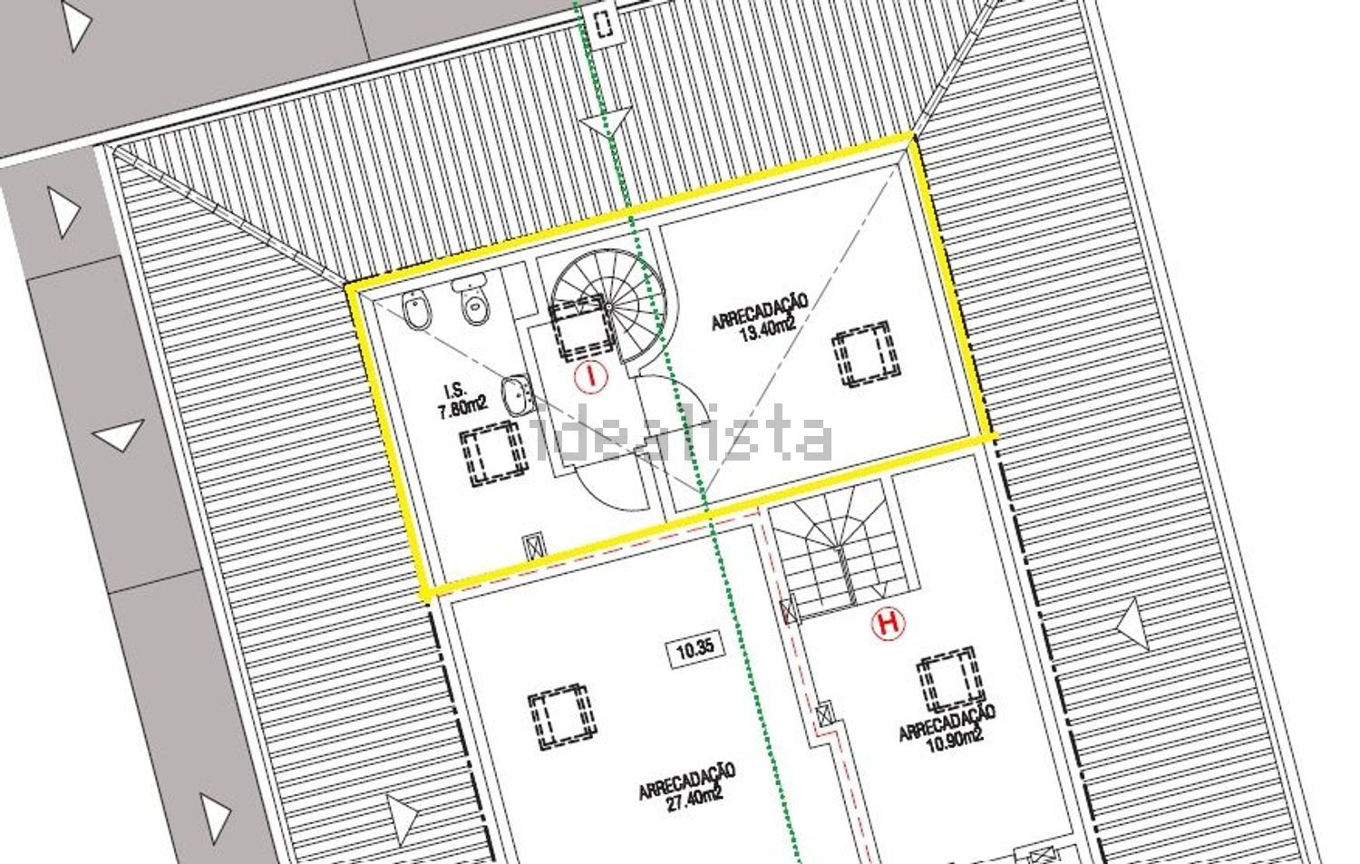 公寓 t3出售在Rua 1º de Maio, 4 - 平面图