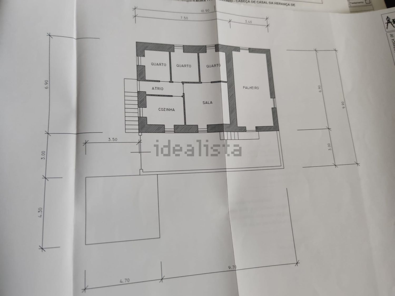 小楼房或独栋别墅出售在Rua da Escola s/n - 平面图