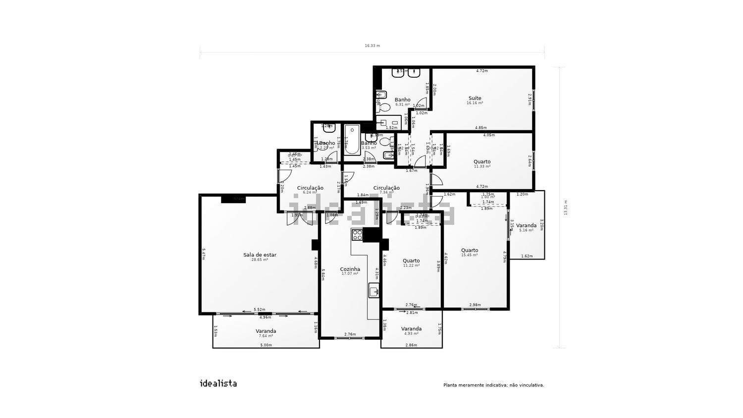 公寓 t4出售在Rua Cidade de Gradignan, 7 - 平面图