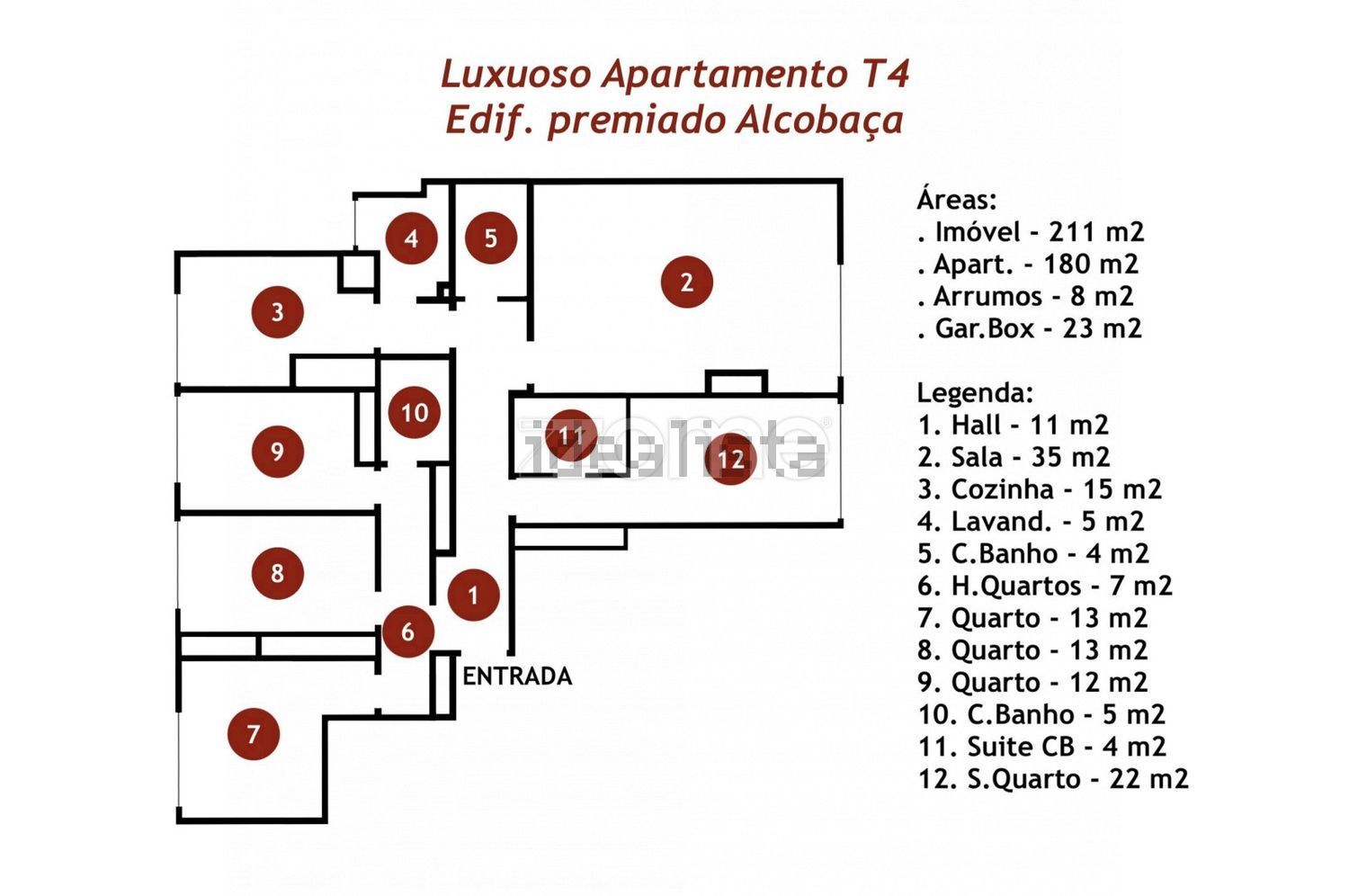 公寓 t4出售在Rua de Olivença, 1 b - 平面图