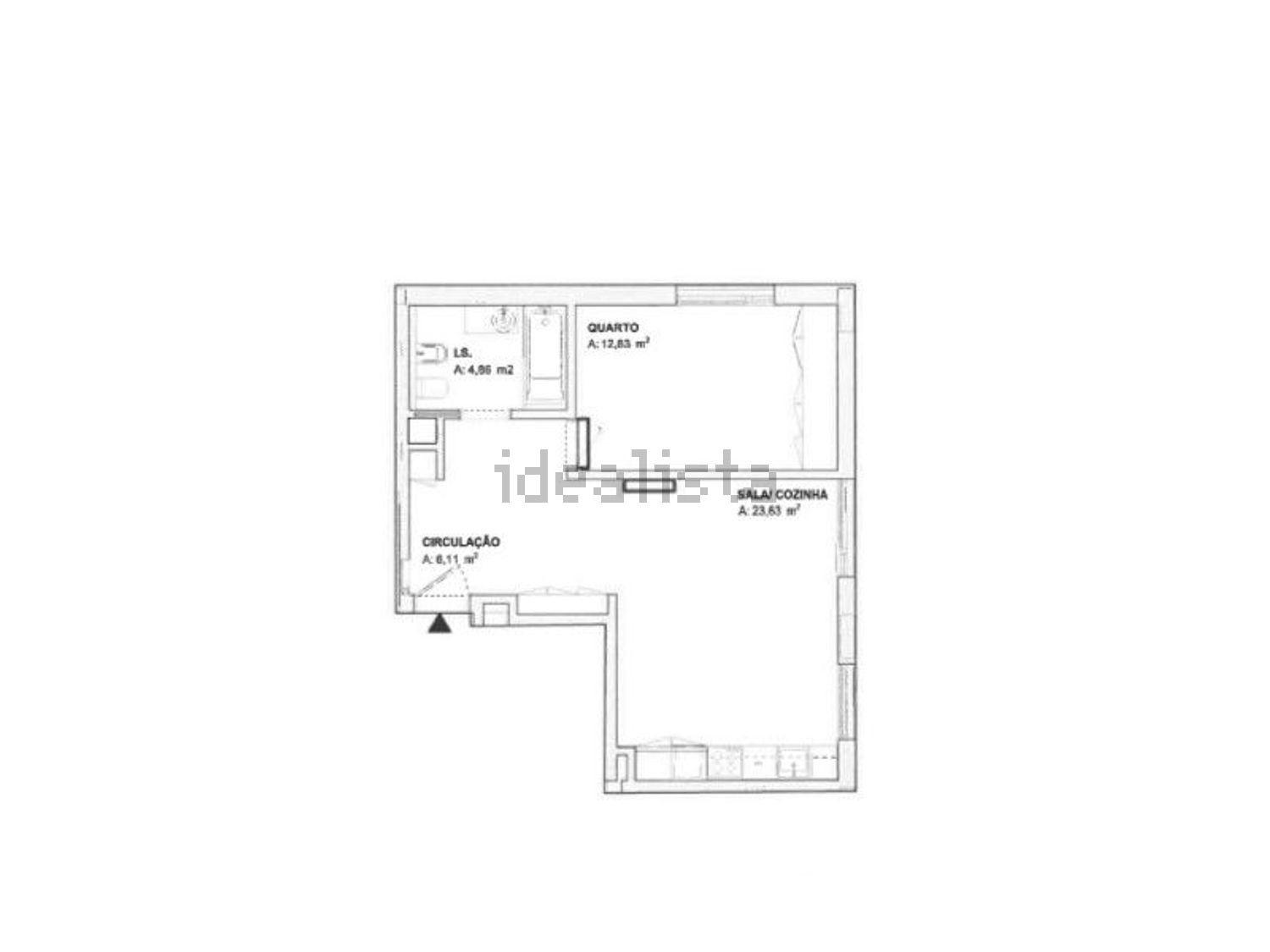 出租公寓 t1在Rua Engenheiro Viana Batista s/n - 平面图