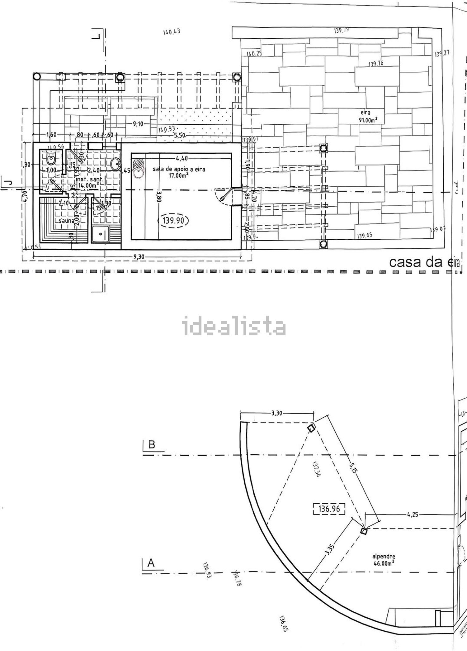 小楼房或独栋别墅出售在Rua das Fontainhas - 平面图