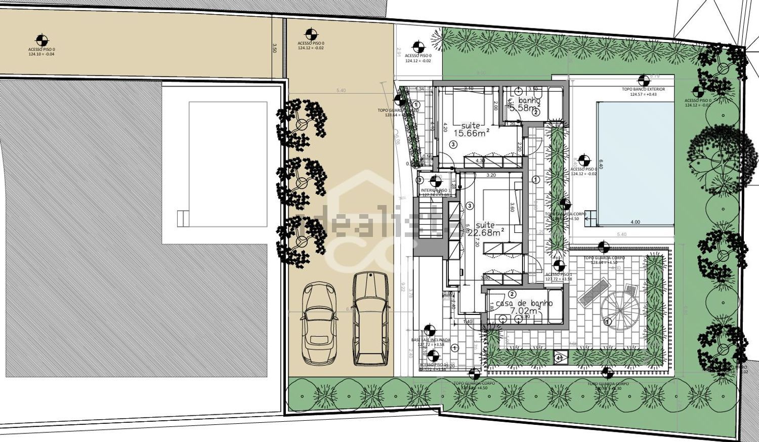 小楼房或独栋别墅出售在Avenida Rainha Santa Isabel - 平面图