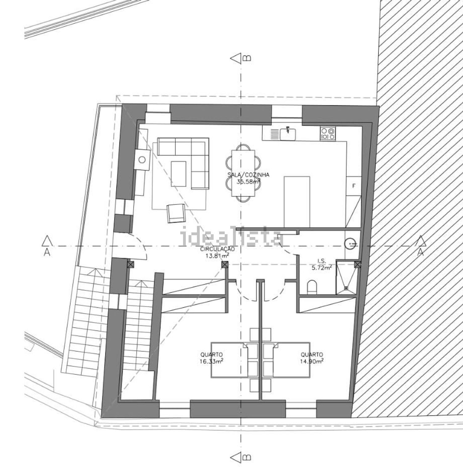 双拼别墅出售在Rua da Igreja, 33 - 平面图
