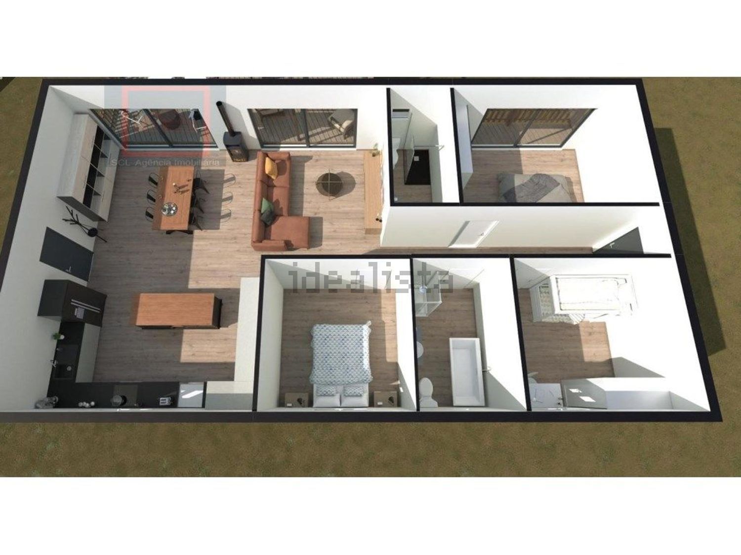 小楼房或独栋别墅出售在Salir de Matos - 平面图