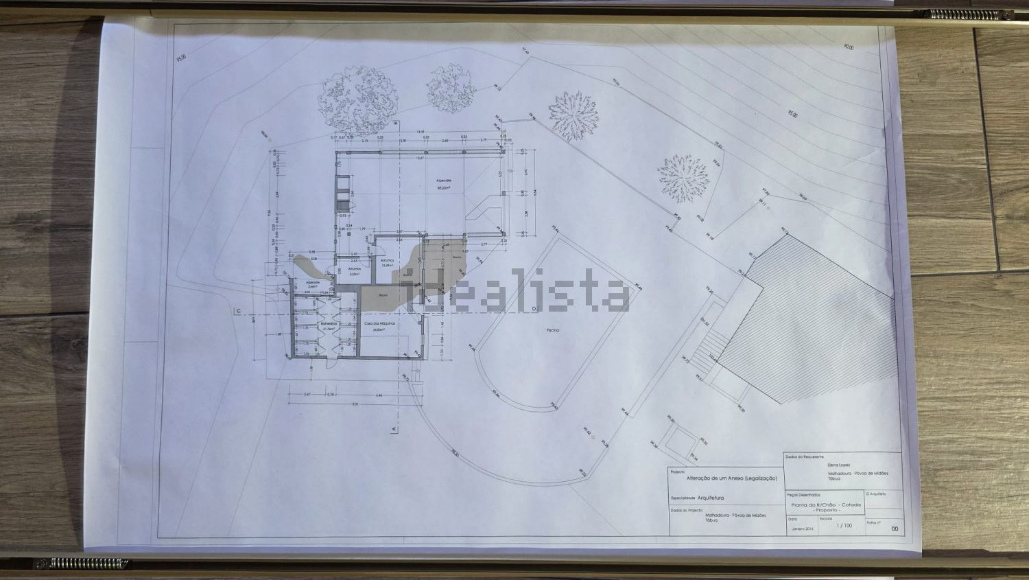 庄园出售在Póvoa de Midões - 平面图