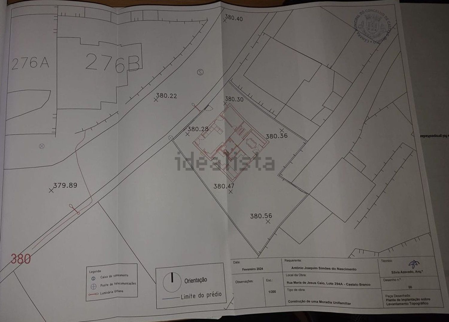 小楼房或独栋别墅出售在Castelo Branco - 平面图