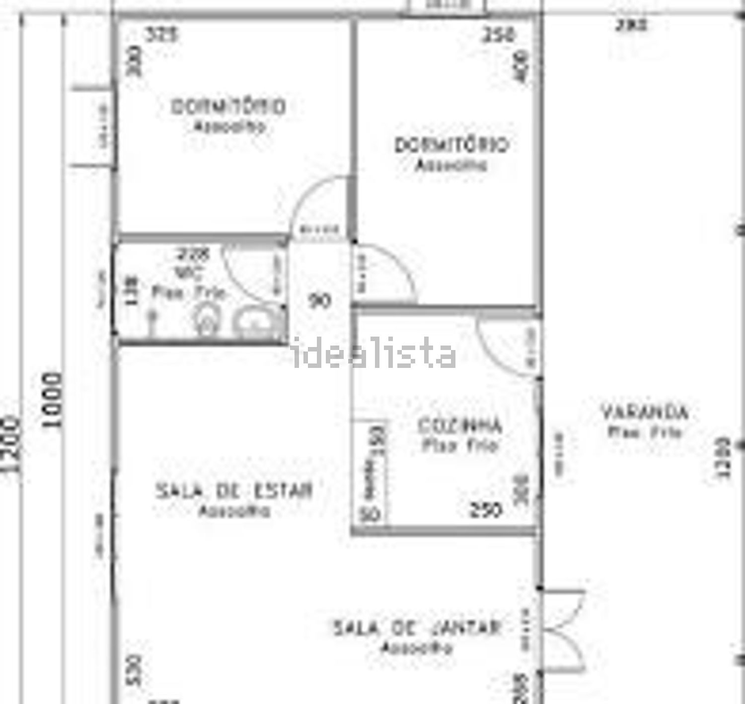 公寓 t3出售在Rua São João de Deus, 89 - 平面图