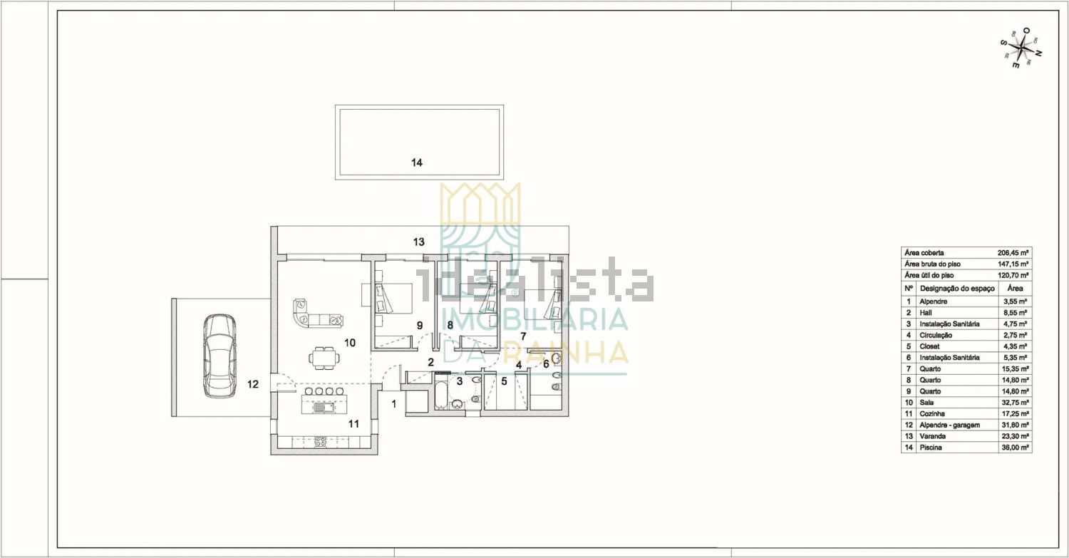 小楼房或独栋别墅出售在Alfeizerão - 平面图