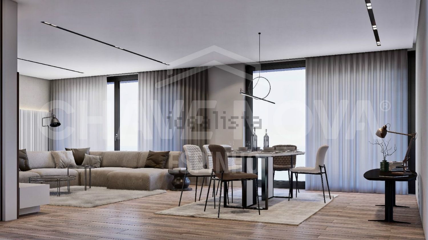 小楼房或独栋别墅出售在Rua Ameal - 客厅