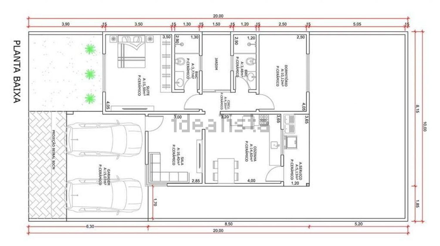 小楼房或独栋别墅出售在Rua da Póvoa - 平面图