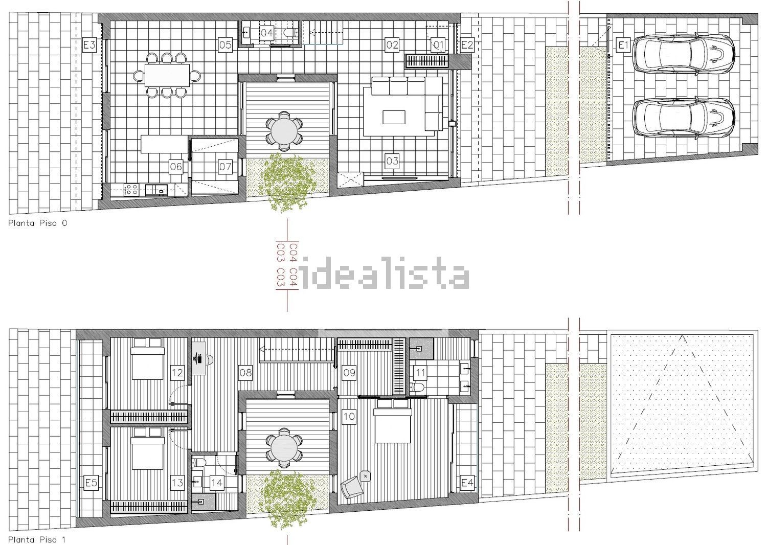 小楼房或独栋别墅出售在Mira - 平面图