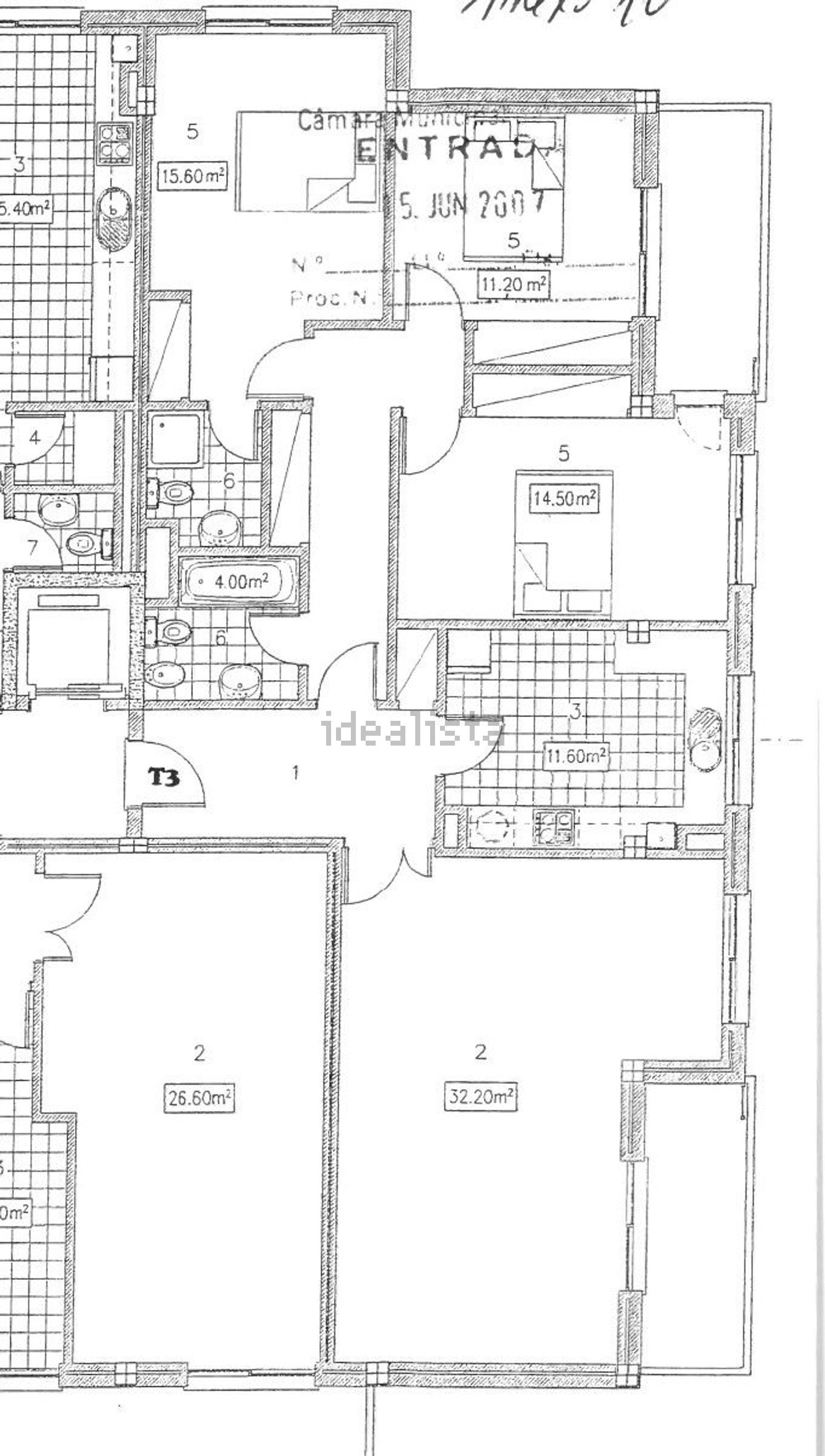 公寓 t3出售在Rua de Santo André - 平面图