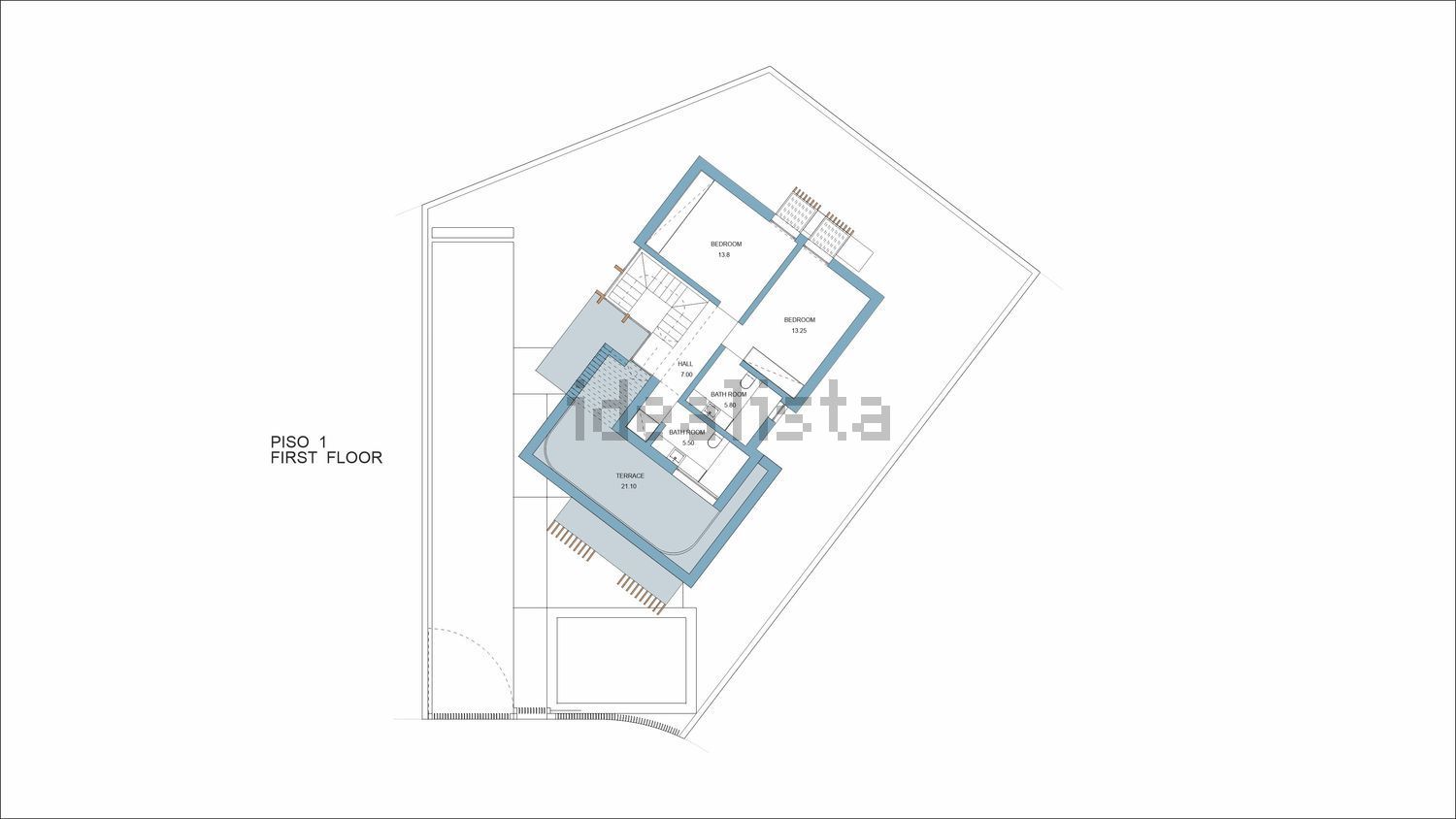 小楼房或独栋别墅出售在Bairro da Senhora da Luz s/n - 平面图