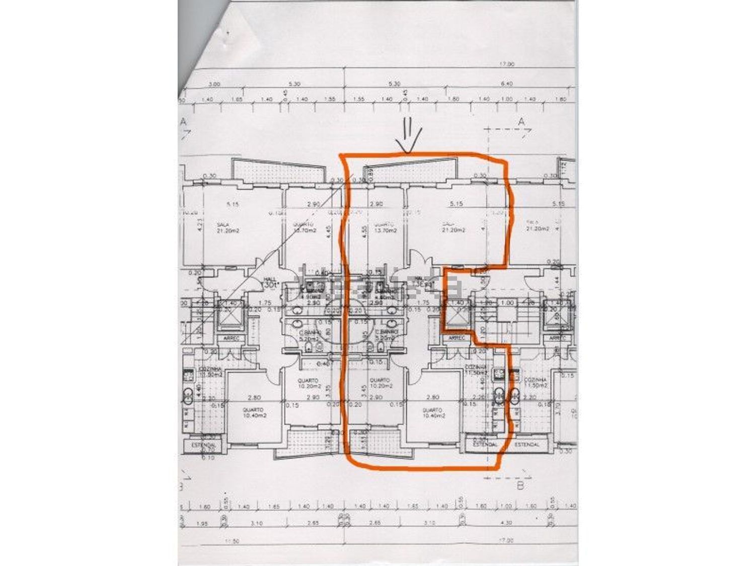 出租公寓 t3在Praceta Carlos da Costa Frescata, 10 - 平面图