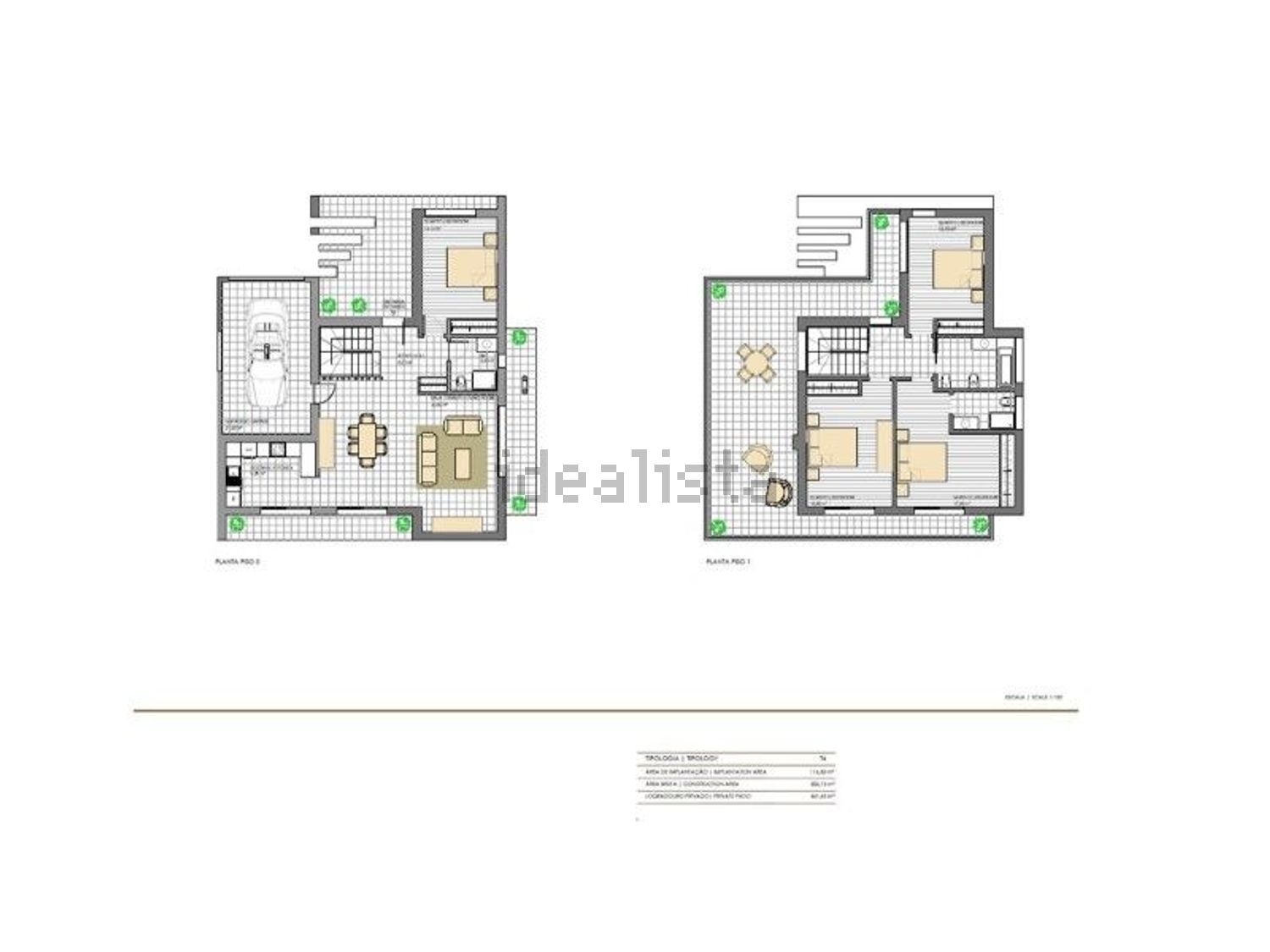 小楼房或独栋别墅出售在Alfeizerão - 平面图