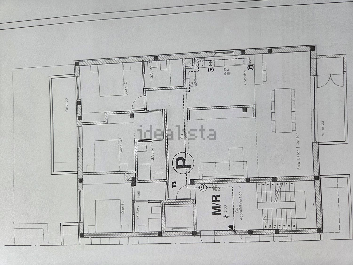 公寓 t3出售在Rua Quinta da Torre de Cima, 105 - 平面图